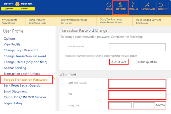 Indian Bank Net Banking